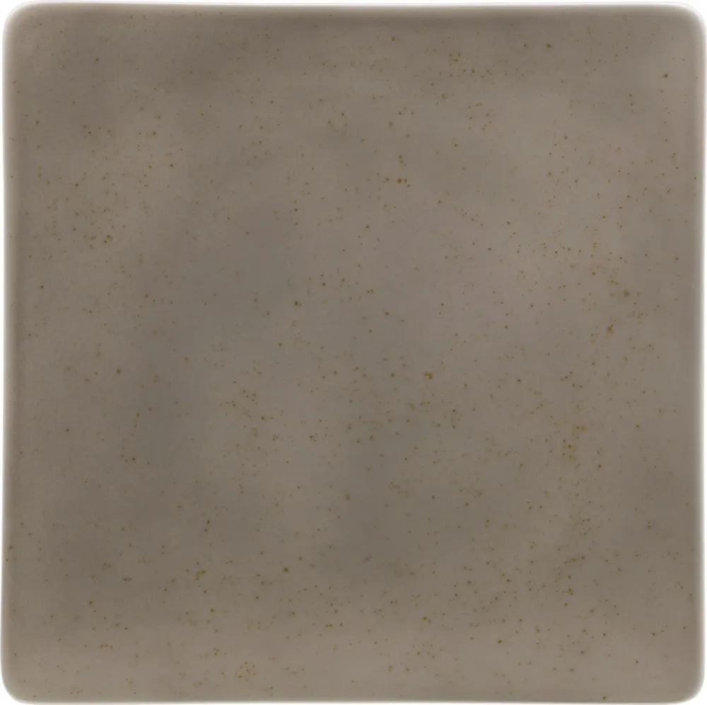 Pottery Unique Lightgrey Teller flach quadratisch coupe 20cm