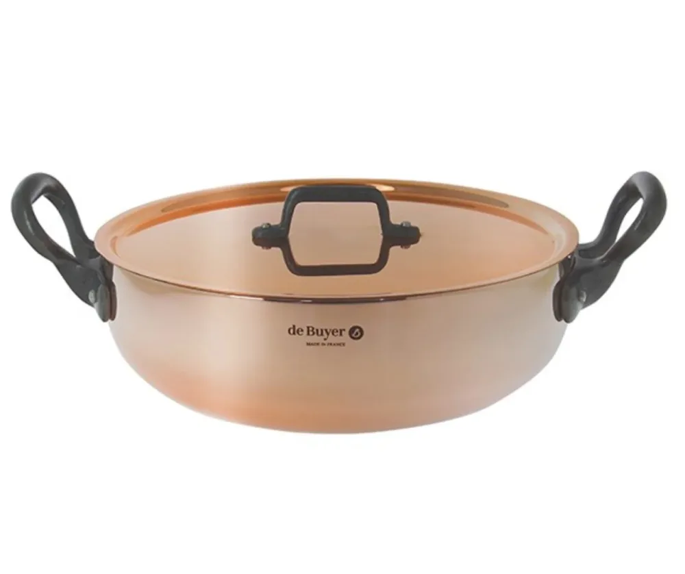 PRIMA MATERA Bratentopf konisch 28cm mit Kupferdeckel Ind.