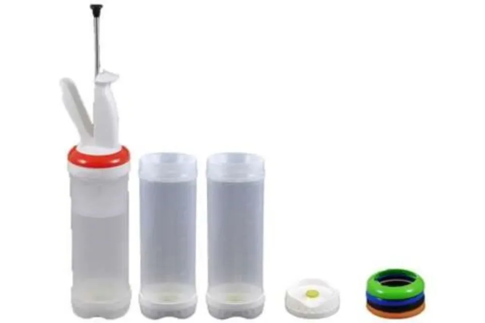 Saucenspender Set 3 Flaschen 0.709lt Dreiloch 1 Pumpe 5 Ring