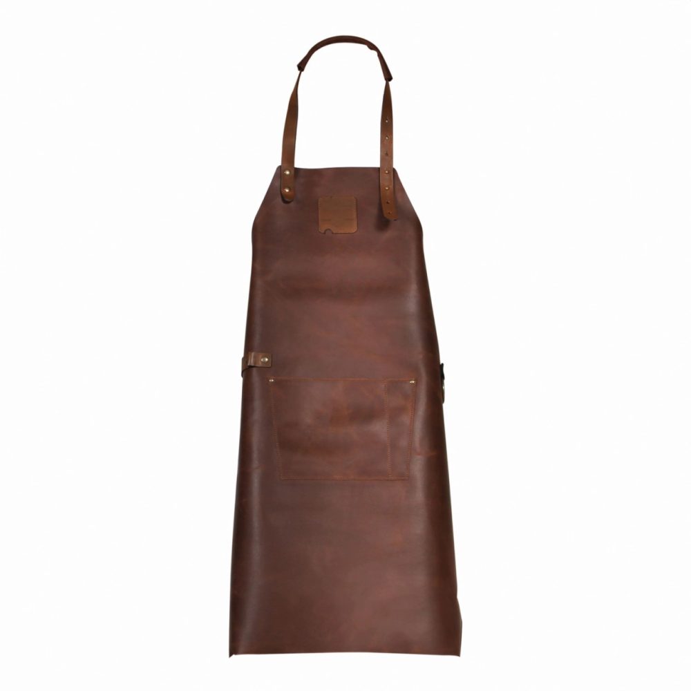 Mr. Smith Küchenschürze Braun Pocket