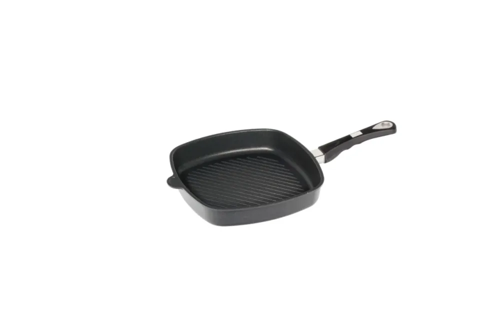 Eck-Pfanne 28x28cm, H5cm mit Grillboden