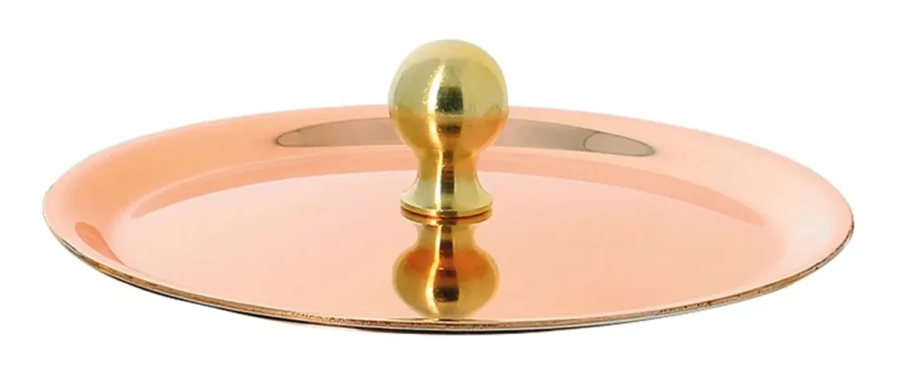 INOCUIVRE Deckel Kupfer/Edelst. D:14cm mit Messinggriff