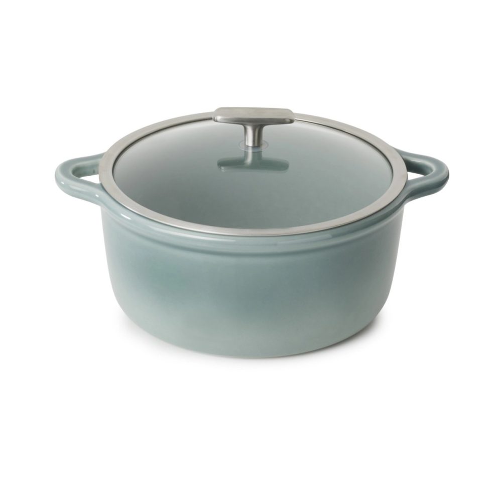 Bombance Induktionskasserolle D26cm wolkengrau Glasdeckel