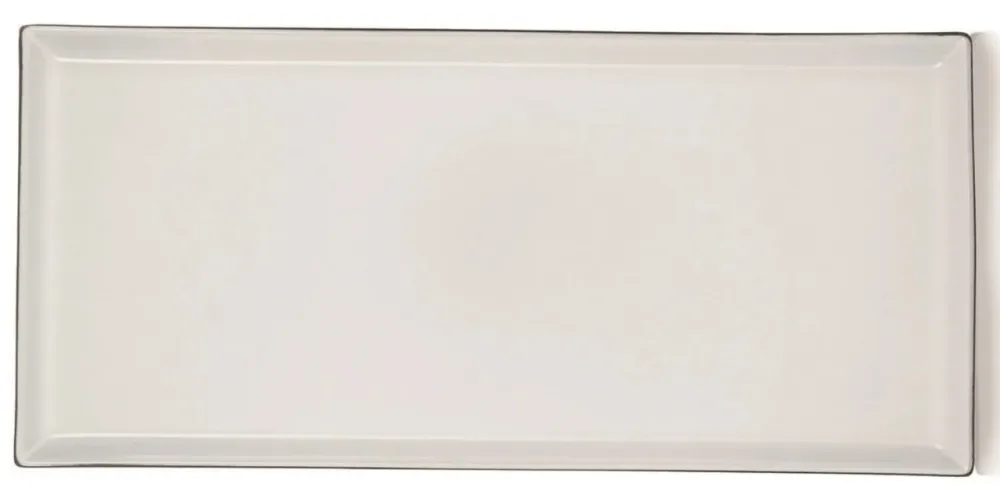 Equinoxe Speiseteller rechteckig, 32.5x15x1.8cm, weiss