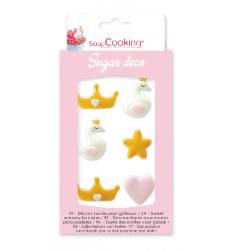 6 Stk. Zuckerdekor Prinzessin