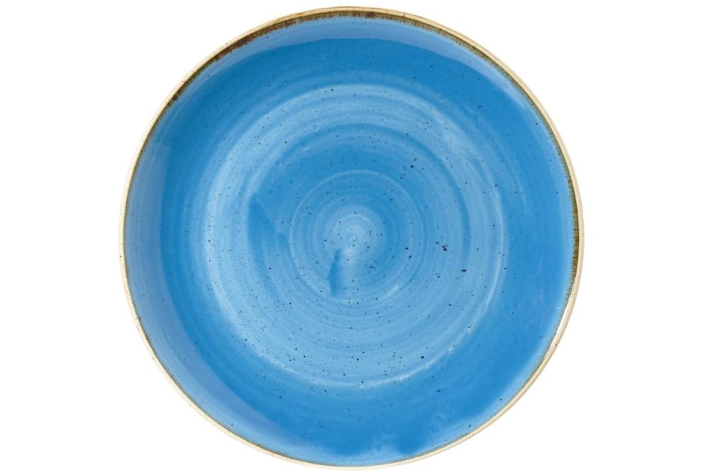 Stonecast Cornflower Blue Coupe Teller tief 31cm