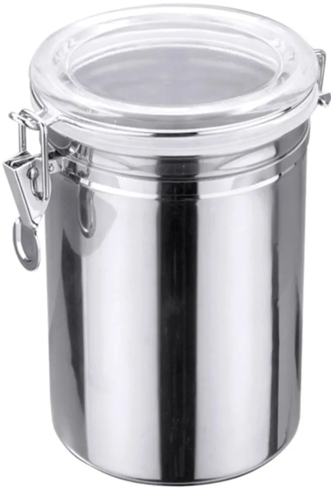 Vorratsdose 0.7 l, 18/10 Edelstahl mit Acryldeckel