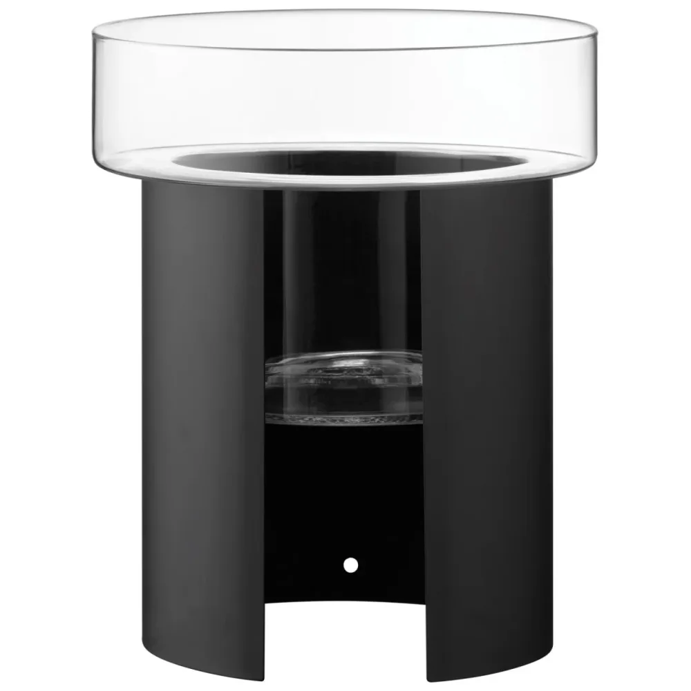 Pflanzentopf Terrazza H45 D37 cm klar/schwarz