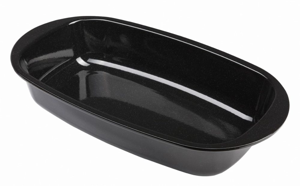 Brotbackform Emaille, L 32cm