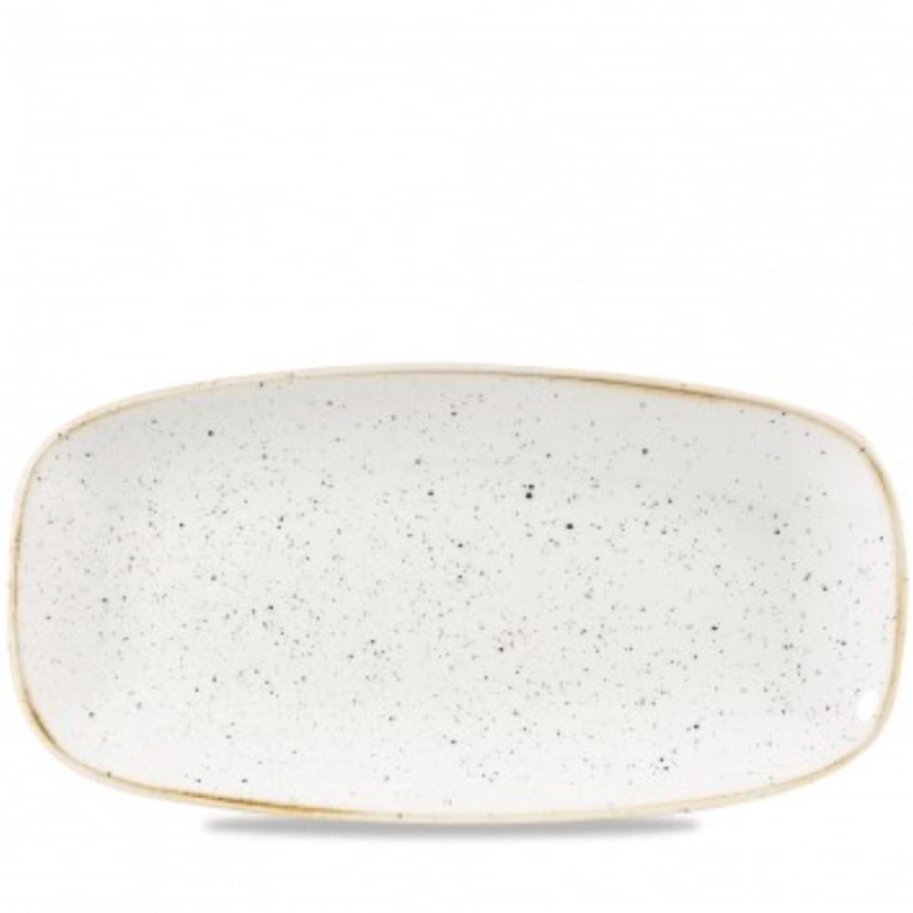 Churchill Chefs Oblong Platte Stonecast Barley White; 29.8x15.3 cm (LxB); weiss/braun; rechteckig; 12 Stück / Pack