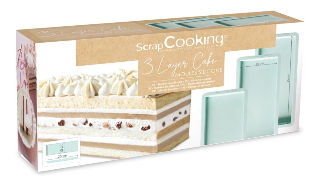 2er Set Backform für Schichtkuchen Silikon