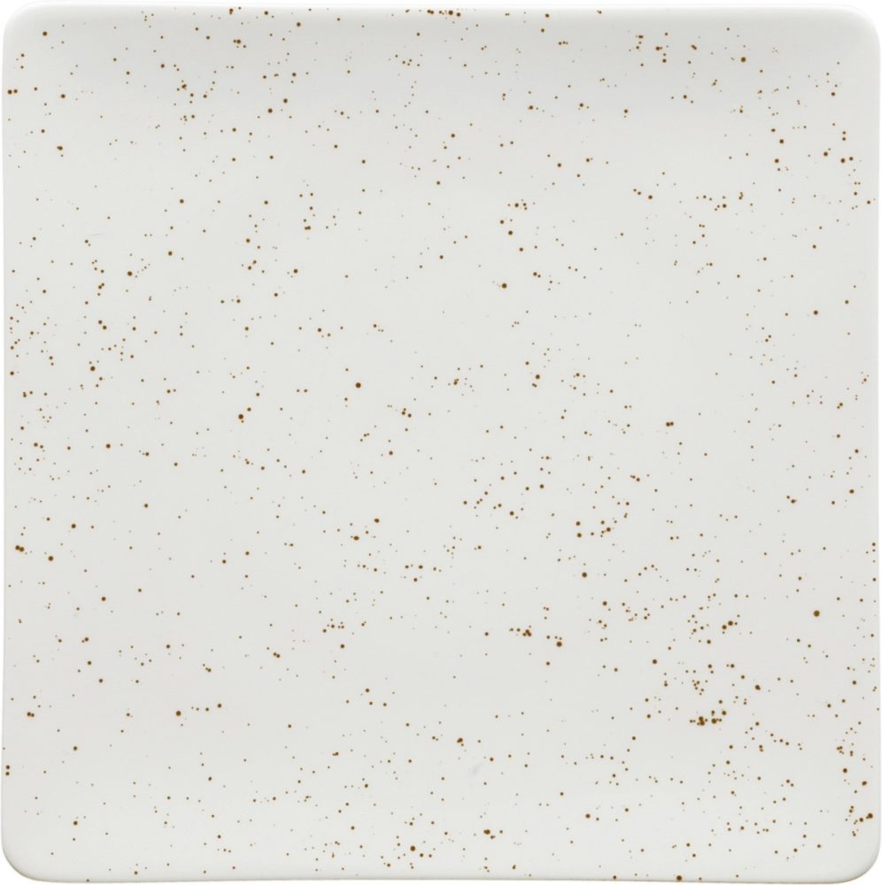 Pottery Unique white Teller flach quadratisch coupe 24cm