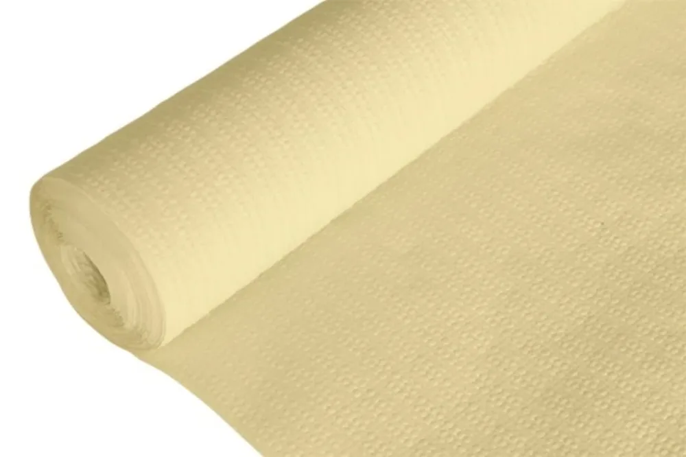 Papier-Tischdecke creme, gewaffelt, 1.18x20 m