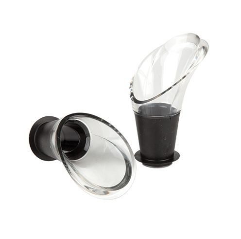 Vacuvin Weinausgießer 2er Set - Ausgiesser (Durchsichtig/Schwarz)