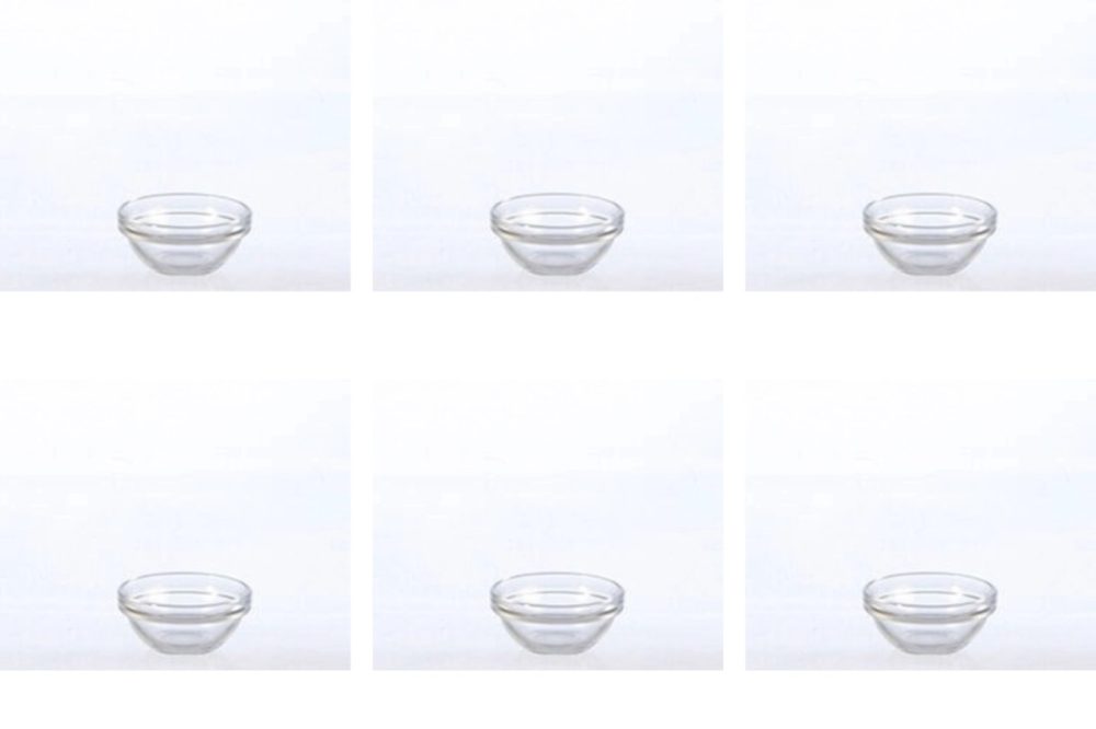 6er Set Empilable Glasschale rund stapelbar 6cm