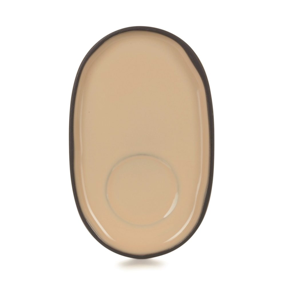 Caractère Untertasse 13.5x8.3x1.2cm, muskatnuss