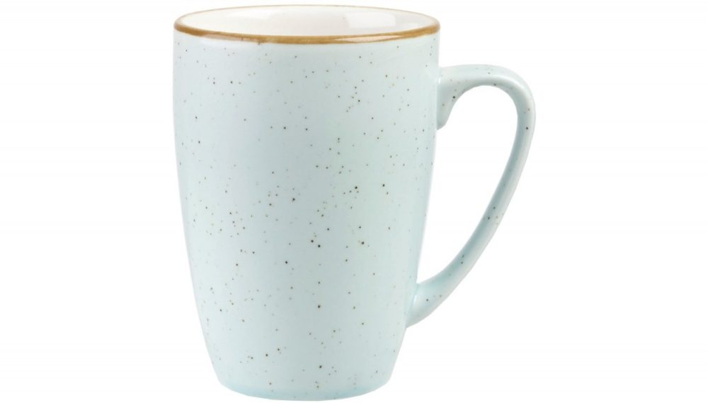 Churchill Becher Stonecast Duck Egg; 340 ml, 10.6x11 cm (ØxH); hellblau/braun; 12 Stück / Pack