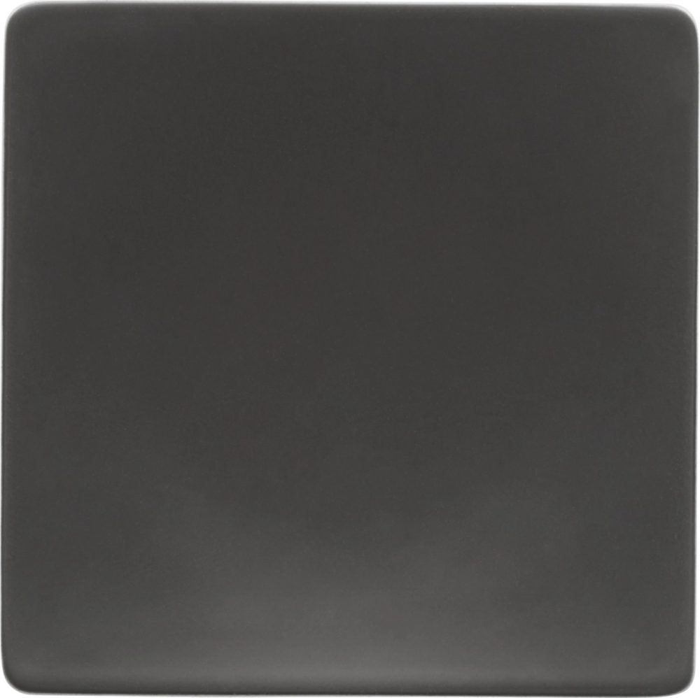 Pottery Frosted Black Teller halbtief quadratisch coupe 24cm