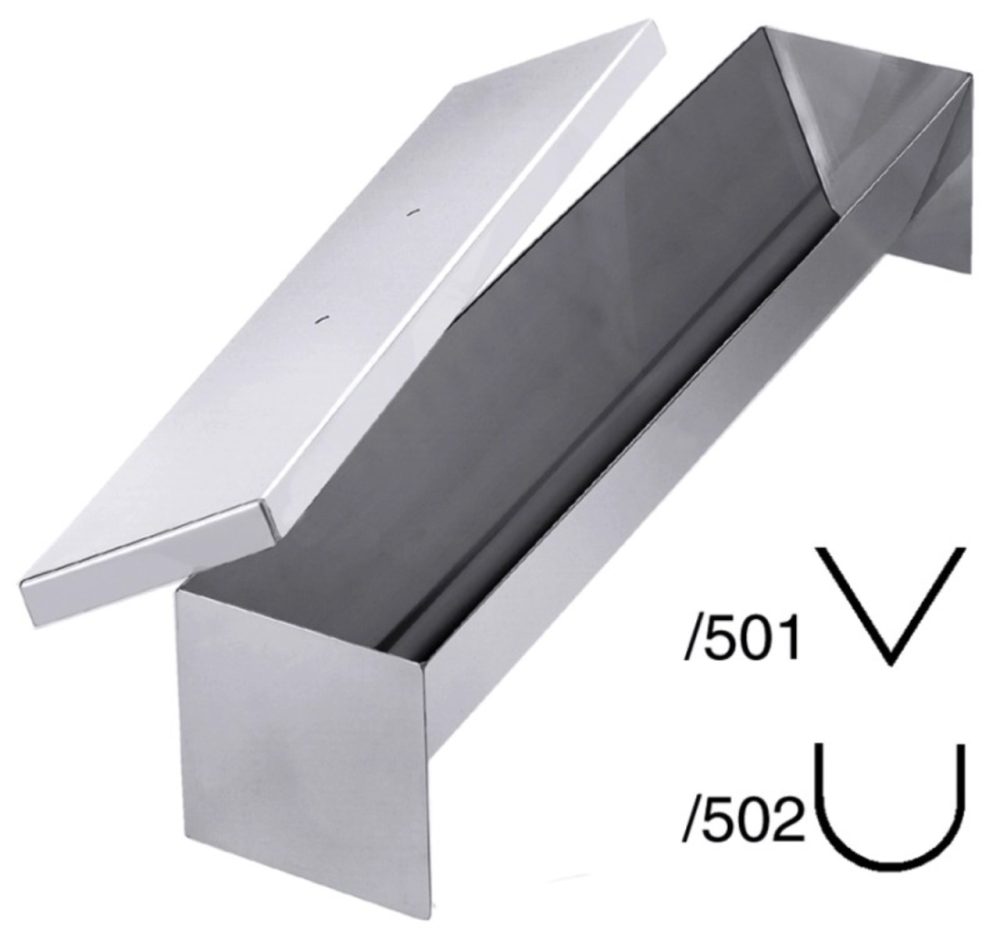 Pastetenform halbrund, 50x10x9 cm, mit Deckel