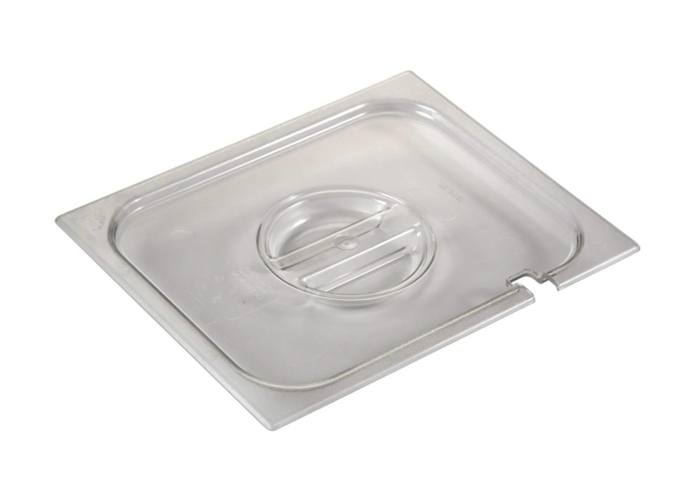 GN Deckel 1/2 Polycarbonat mit Löffelaussparung transparent