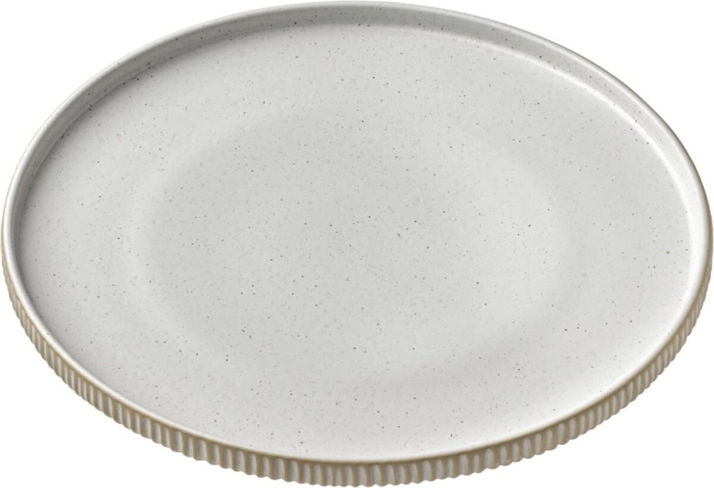 Playground Teller flach Nara Relief; 21x2.5 cm (ØxH); weiss; rund; 6 Stück / Pack