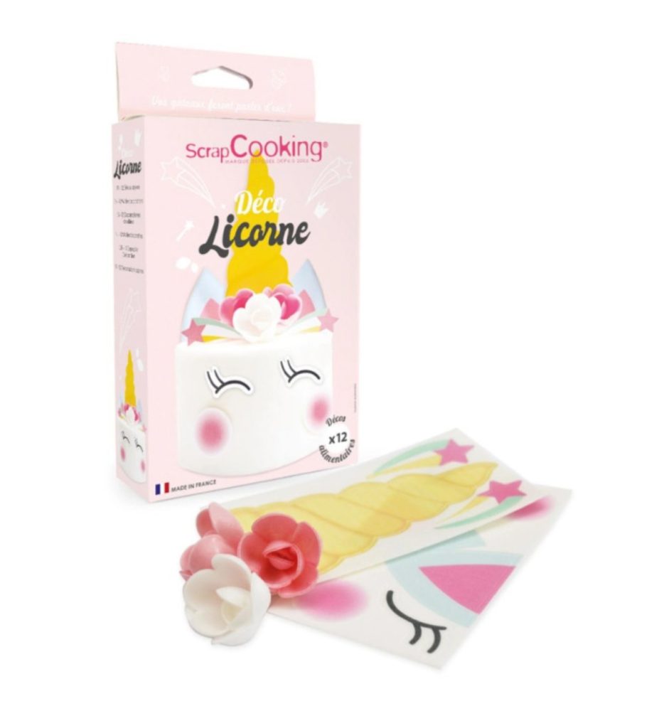 12-tlg. Set Oblaten Deko Einhorn