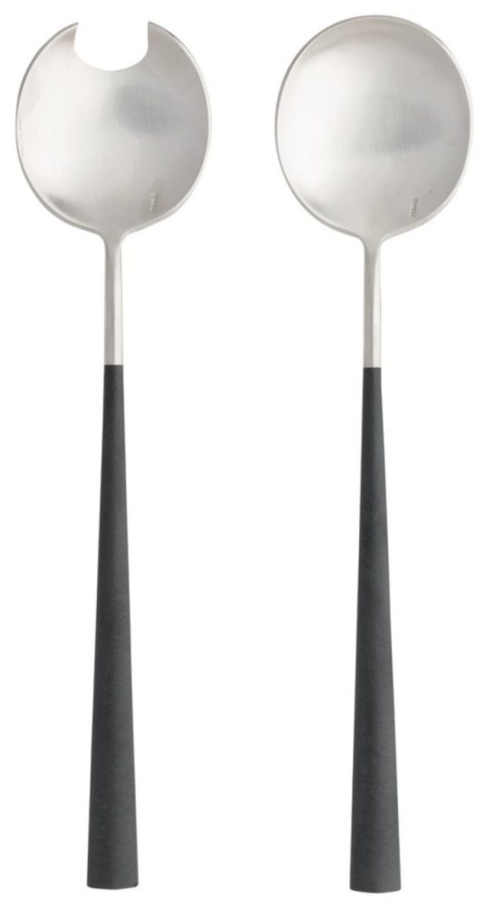 2er Set Mito Salatbesteck brushed black cable