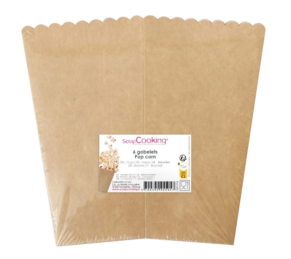 6er Set Popcorn Becher