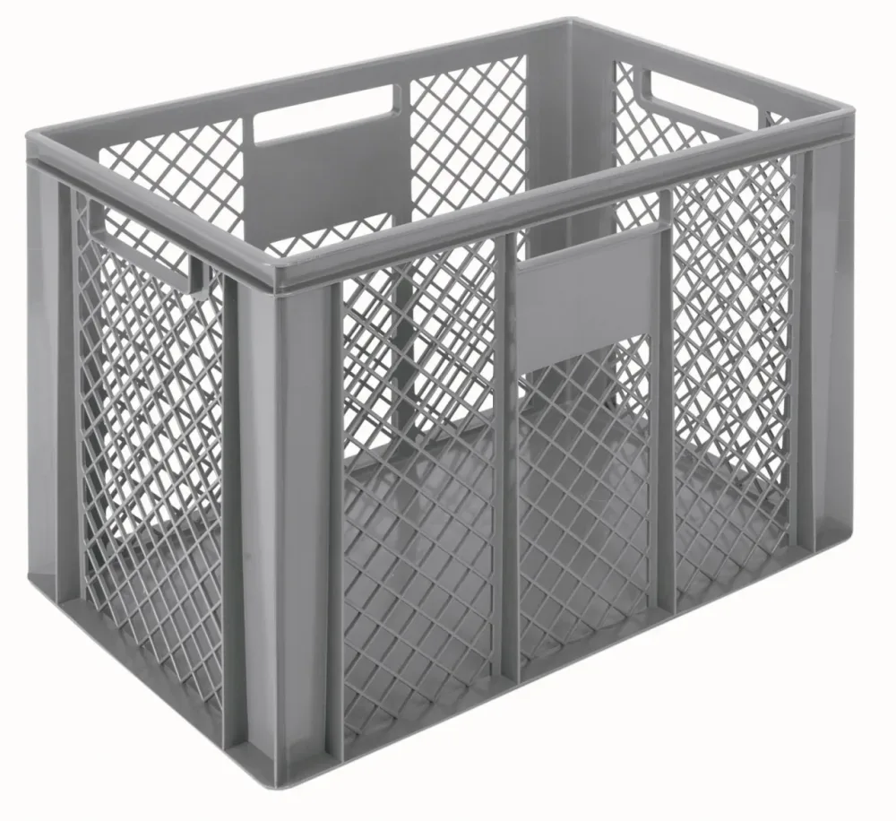Behälter grau 60x40x42.6cm Standard Boden geschl/Wände perfo
