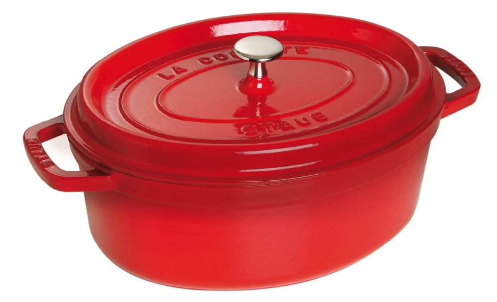 Cocotte 29cm, oval, Kirsch-Rot, Gusseisen 4.2l