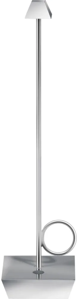 Broggi Bugia Lampe wiederaufladbar, verchromt 8x8cm H32cm