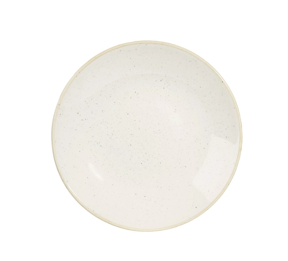 Churchill Teller tief Stonecast Barley White Coupe; 450 ml, 25 cm (Ø); weiss/braun; rund; 12 Stück / Pack