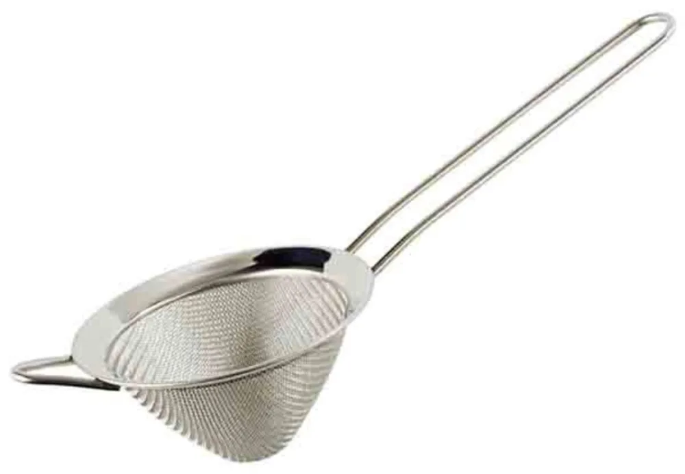 APS Barsieb Ø 8,5 cm, Griff 11,5 cm; 8.5x22x8.5x4.5 cm (ØxLxBxH); silber