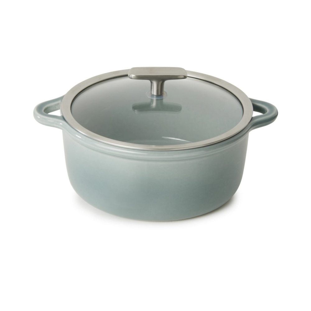 Bombance Induktionskasserolle D22cm wolkengrau Glasdeckel