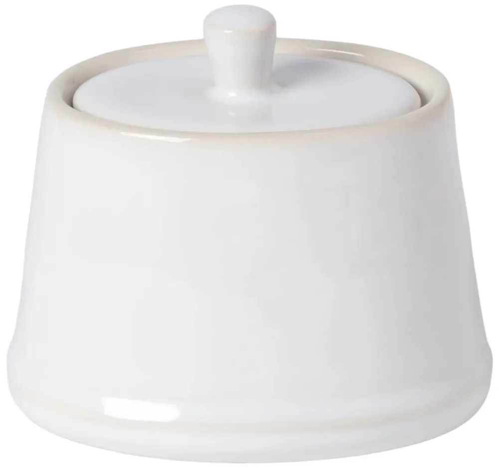 Beja Zuckerdose 10x8.1 H8.4cm 19cl 19.3cl weiss-creme