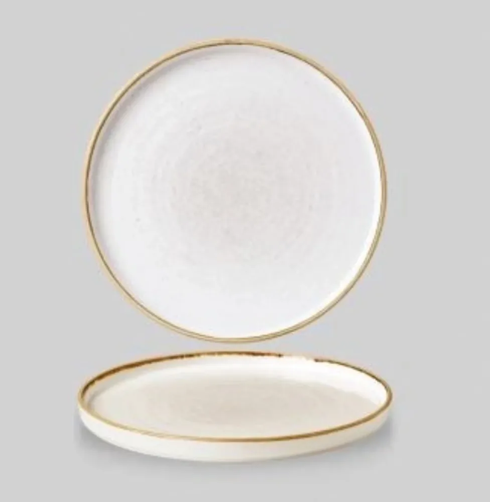 Churchill Teller rund Stonecast Barley White mit erhöhtem Rand; 21x2 cm (ØxH); weiss/braun; rund; 6 Stück / Pack
