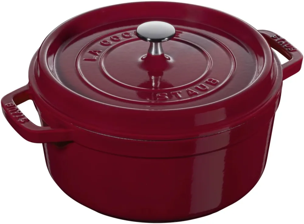 Cocotte 28cm, rund, Bordeaux, Gusseisen 6.7l
