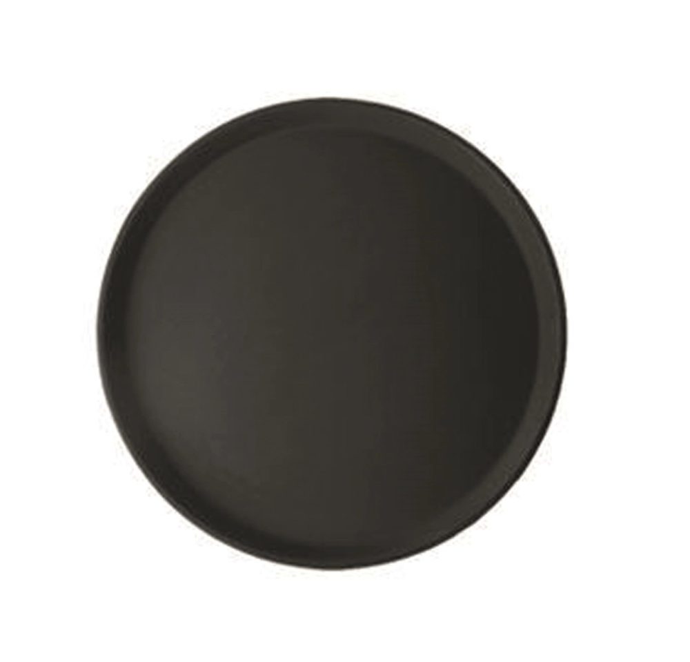 Serviertablett rund Antirutsch schwarz D40.5cm