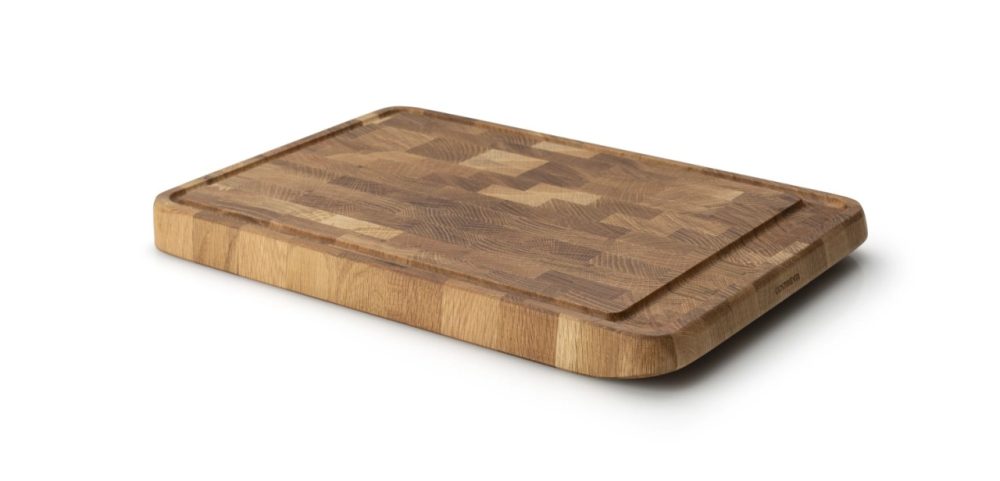 Eiche Stirnholz Tranchierbrett 42x29x3.5cm