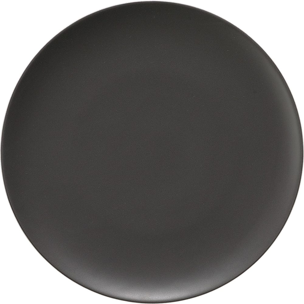 Pottery Frosted Black Teller flach rund coupe 28cm