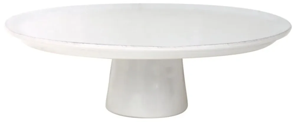 Aparte Tortenplatte auf Fuss D28cm H9.1cm weiss