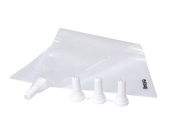 Kisag - Spritzbeutel-Set, 22 x 34 cm, Transparent