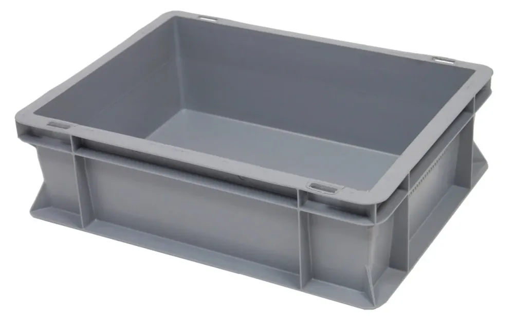 Behälter grau 40x30x12cm verstärkt Boden u.Wände geschlossen