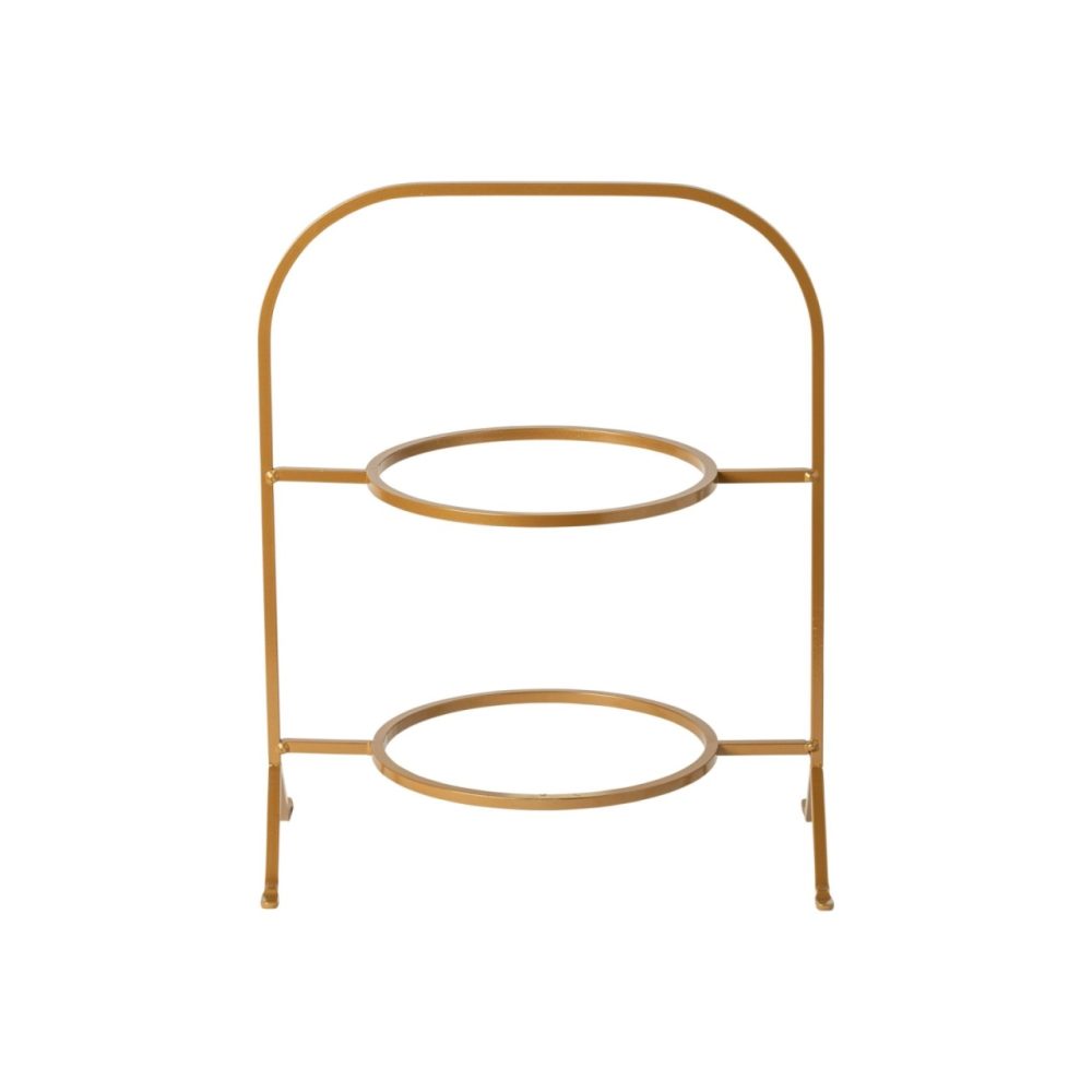 Marrakesh Etagere für 2 Teller D22cm 27x15cm H33cm gold