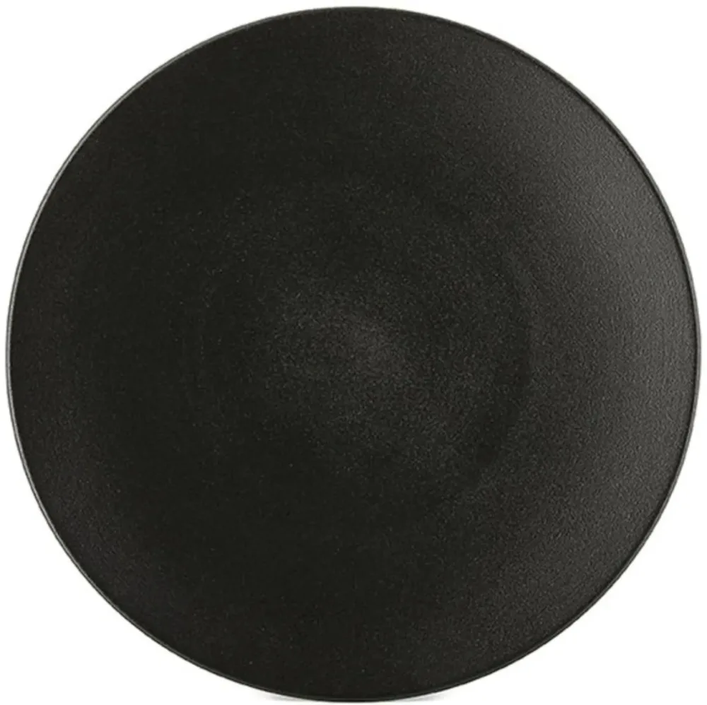 Equinoxe Teller flach, Ø26cm, H:3cm, schwarz