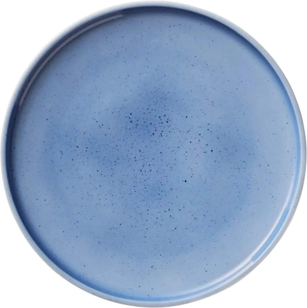 Shiro Blue Splash Teller flach rund coupe 17cm