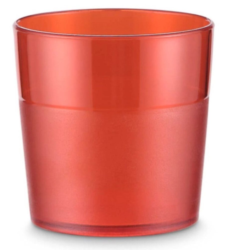 Glas rot PC D7cm H7cm 0.17lt geschirrspülfest -30°C/+130°C