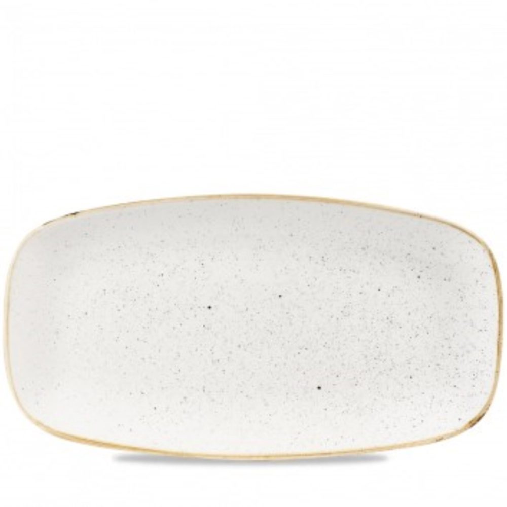 Churchill Chefs Oblong Platte Stonecast Barley White; 35.5x18.9 cm (LxB); weiss/braun; rechteckig; 6 Stück / Pack