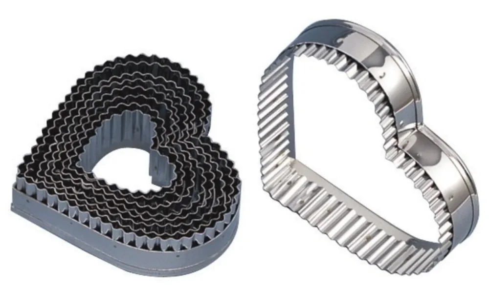 Teigausstecher Set 9tlg Herz gezackt D6 bis 14cm