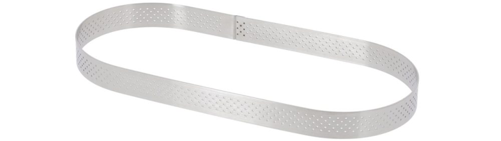 Tortenring oval lang perforiert 14.5x3.5cm H:2cm